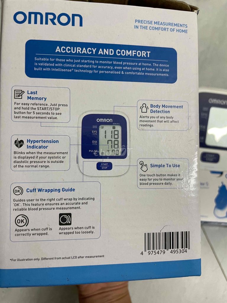 Máy đo huyết áp Omron HEM-8712 nguyên hộp kèm sạc