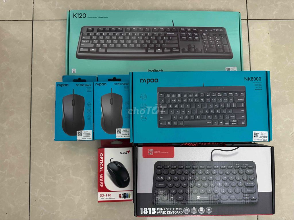 Combo phím chuột Logitech & Rapoo & Genius & R8. Mua bán Phụ kiện (Màn hình, Chuột...) tại Thành phố Thủ Dầu Một Bình Dương được đăng bởi Kyo Phan hình 1