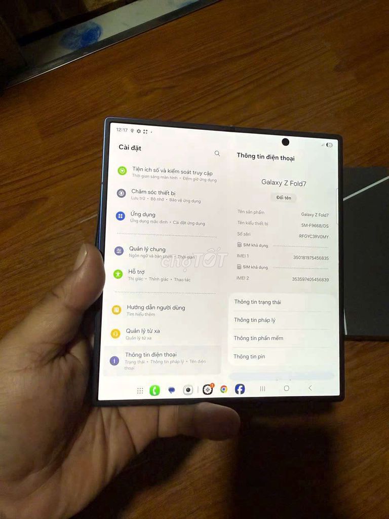 Samsung Galaxy Z Fold7 Xanh 2 SIM. Mua bán Điện thoại tại Quận 3 Tp Hồ Chí Minh được đăng bởi luungoc hình 1