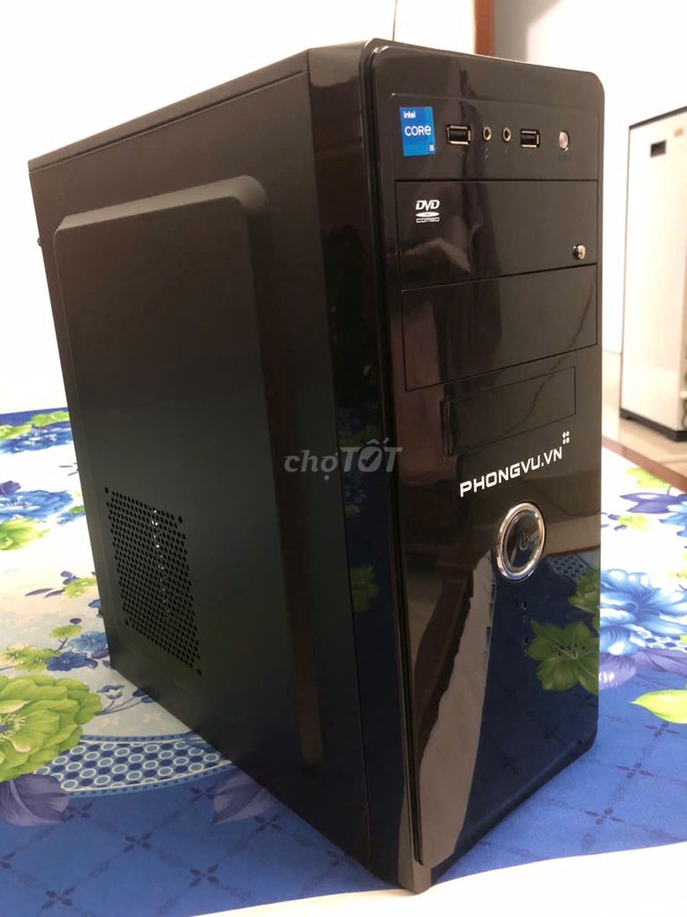 Case Phong Vũ PV-880B Black (hỗ trợ ATX,mATX) 200K