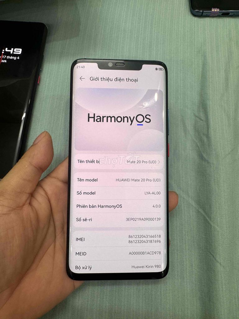 Huawei Mate 20 Pro 128GB Xanh. Mua bán Điện thoại tại Quận Đống Đa Hà Nội được đăng bởi ruy hình 1