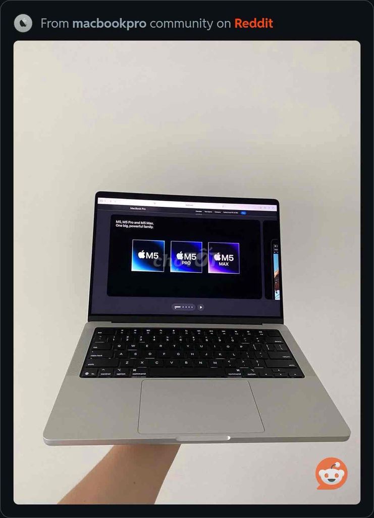 (NEW)MacBook Pro M5 14 inch 10 CPU 16GB/1TB Xám. Mua bán Laptop tại Thành phố Thủ Đức Tp Hồ Chí Minh được đăng bởi Karen hình 1