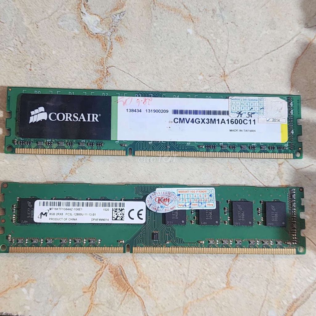 RAM Corsair DDR3 8GB+4GB. Mua bán Linh kiện (RAM, Card...) tại Huyện Trảng Bàng Tây Ninh được đăng bởi Dan Nguyen hình 1