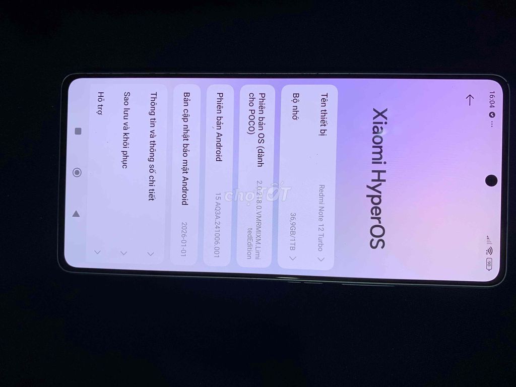 Xiaomi Redmi Note 12 Turbo 16/1T màu Trắng. Mua bán Điện thoại tại Quận Bình Tân Tp Hồ Chí Minh được đăng bởi lê quốc chương hình 1