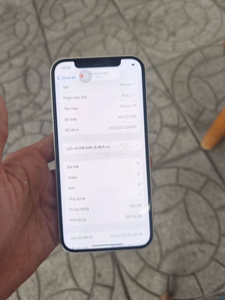 Apple iPhone 12 128GB Trắng 87%. Mua bán Điện thoại tại Quận Ninh Kiều Cần Thơ được đăng bởi sang hình 1