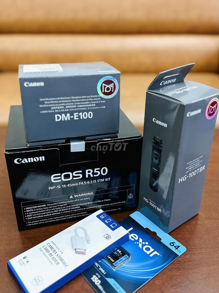 Canon R50 + Kit 18-45. Mới 100% chính hãng