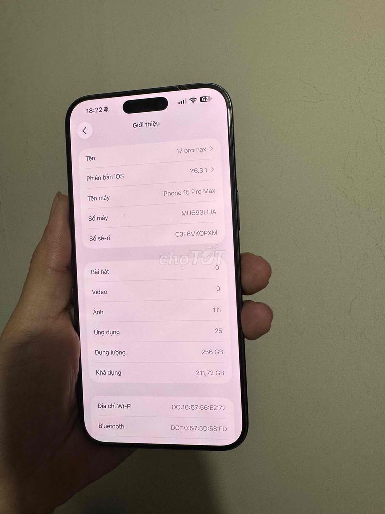 Apple iPhone 15 Pro Max 256GB Xanh. Mua bán Điện thoại tại Huyện Vĩnh Tường Vĩnh Phúc được đăng bởi Ga hình 1