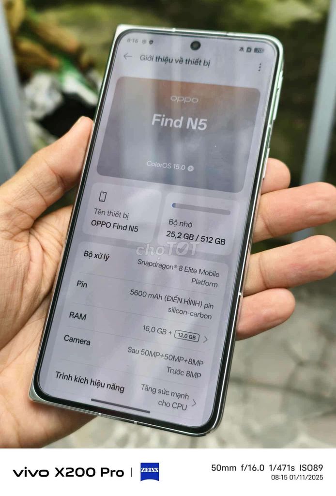 Oppo Find N5 ViêtNam - Keng - Thanh lý gọn. Mua bán Điện thoại tại Quận Gò Vấp Tp Hồ Chí Minh được đăng bởi HoangDang hình 5
