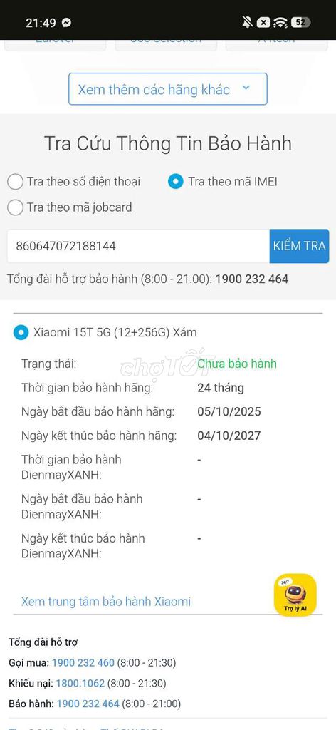 Xiaomi 15T 5G 256GB Xám. Mua bán Điện thoại tại Quận 1 Tp Hồ Chí Minh được đăng bởi tai hình 1