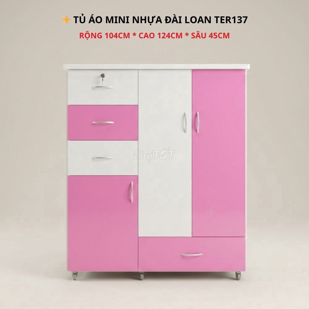 Tủ quần áo nhựa Đài Loan TER137 mini Hồng. Mua bán Tủ, kệ gia đình tại Thành phố Thủ Đức Tp Hồ Chí Minh được đăng bởi Nguyễn Văn Tăng hình 1