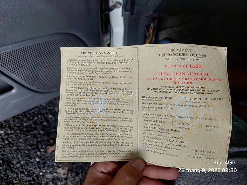 Lanos 2003 xe nhà dùng bán. Mua bán Ô tô tại Thành phố Biên Hòa Đồng Nai được đăng bởi Thành Đạt hình 19