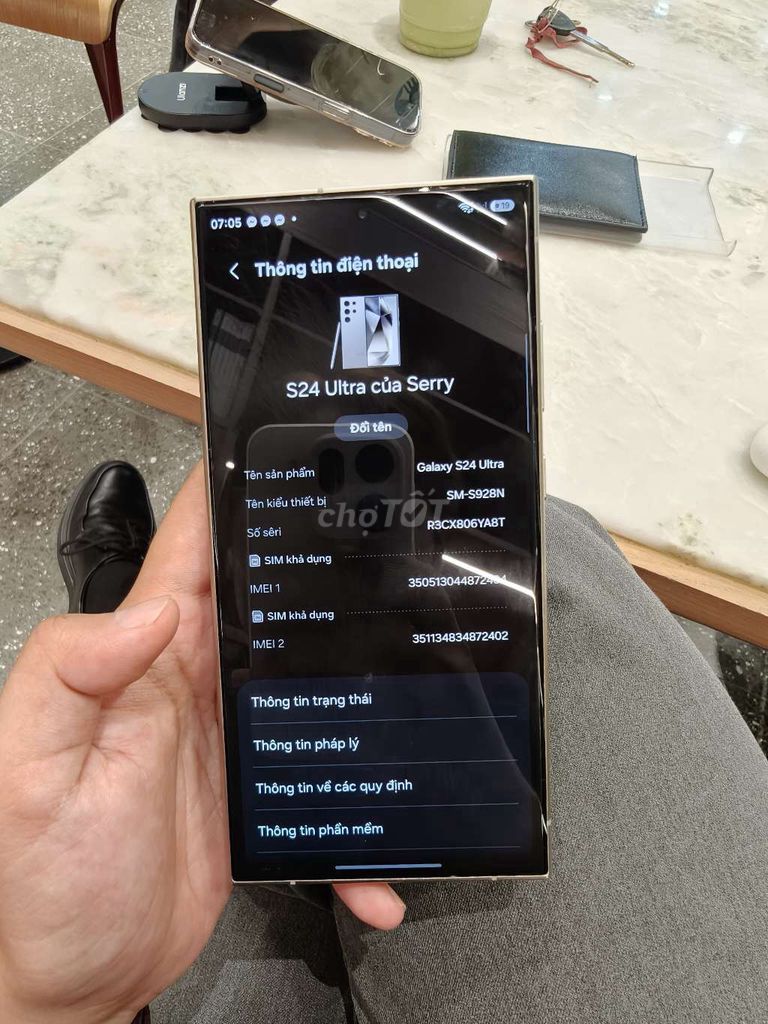 Samsung S24 Ultra 256GB Xám Hàn Quốc Like New. Mua bán Điện thoại tại Quận Phú Nhuận Tp Hồ Chí Minh được đăng bởi Sắc Việt Tượng Hồn hình 1