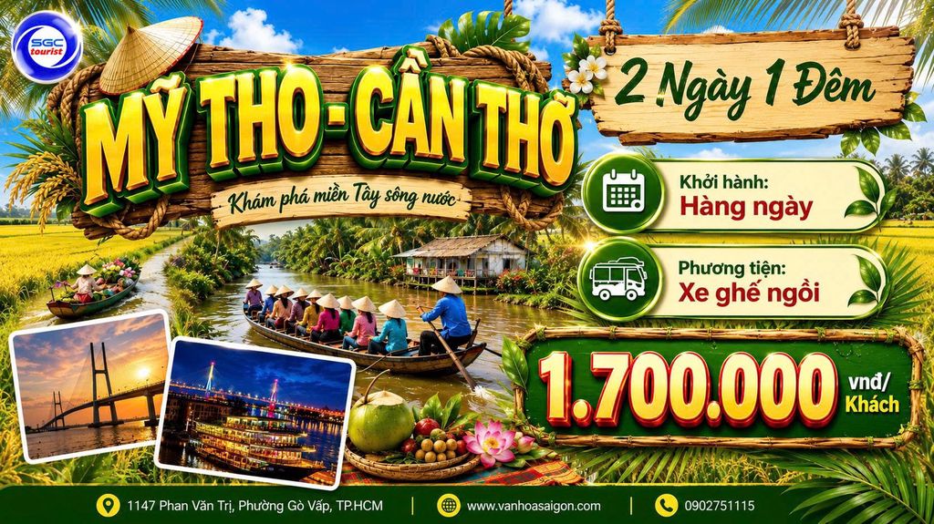 Tour Miền Tây 3N2Đ Xe Ghế Ngả Khách Sạn 3-4 Sao. Du lịch tại Quận Gò Vấp Tp Hồ Chí Minh được đăng bởi NGỌC TRÂN hình 1