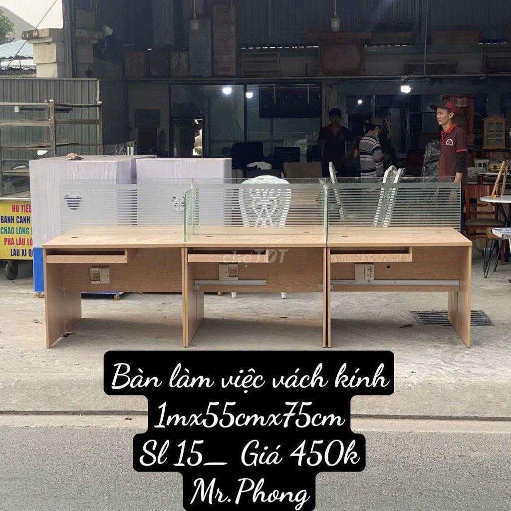 Thanh lý bàn vách ngăn 1mx55 giá 450k tphcm