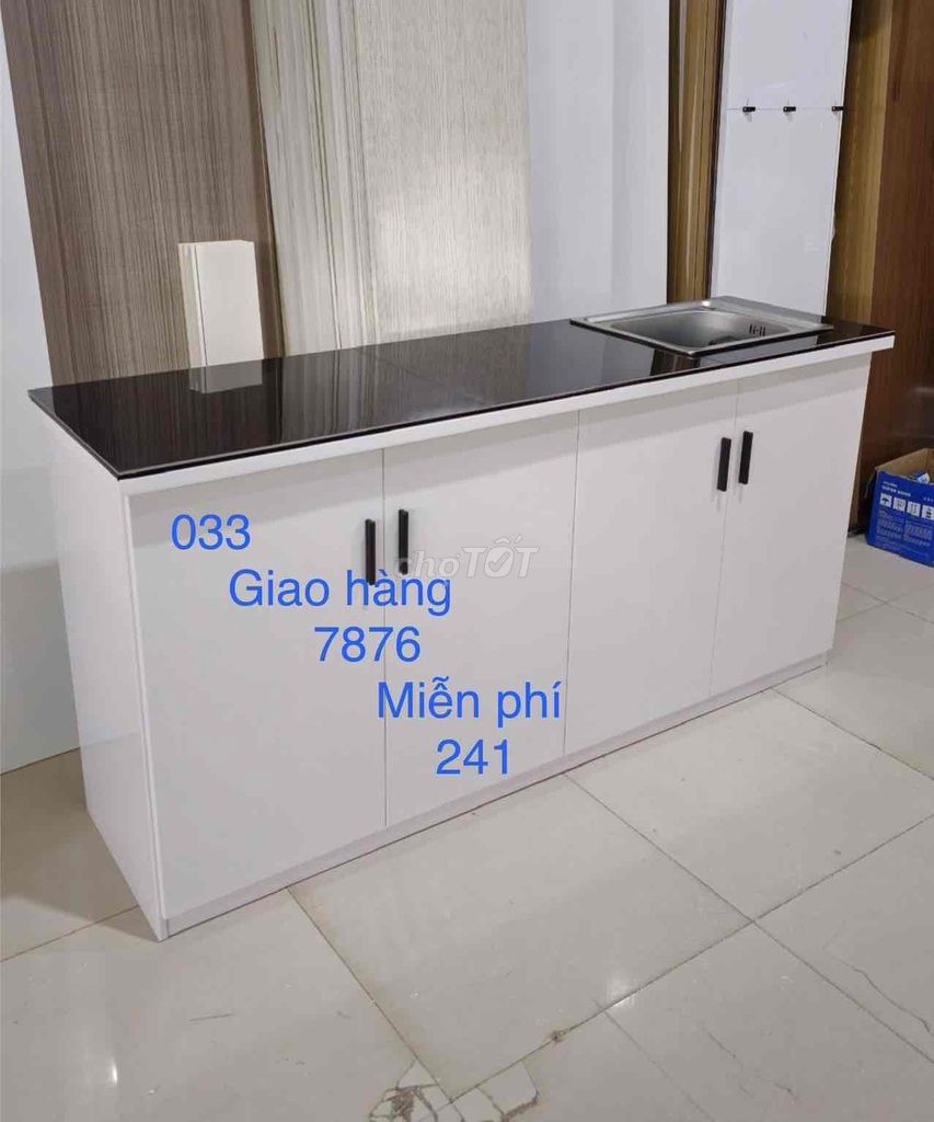 Tủ bếp nhựa đài loan mặt gạch bóng kiếng 1m65. Mua bán Tủ, kệ gia đình tại Thành phố Thủ Đức Tp Hồ Chí Minh được đăng bởi Ngọc Lan hình 1
