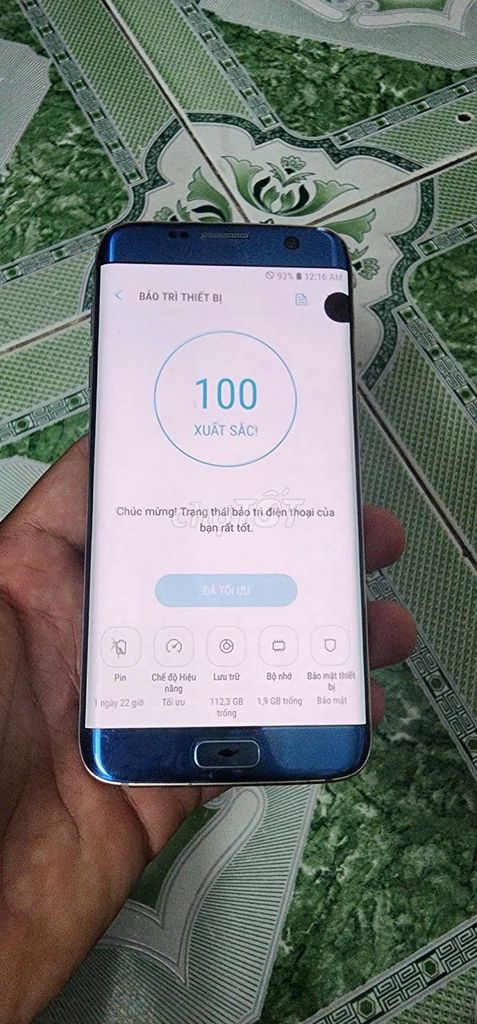 Samsung S7 Edge Xanh Màn hình bí đốm. Mua bán Điện thoại tại Quận Bình Tân Tp Hồ Chí Minh được đăng bởi Hội Đồ Điện Tử hình 1