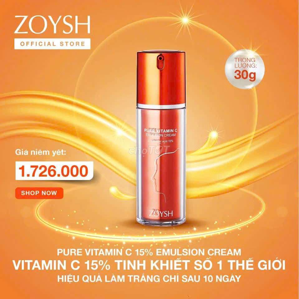 Kem dưỡng da ZOYSH Pure Vitamin C Emulsion Cream. Mua bán Phụ kiện thời trang khác tại Huyện Chương Mỹ Hà Nội được đăng bởi Shiny Baby hình 1