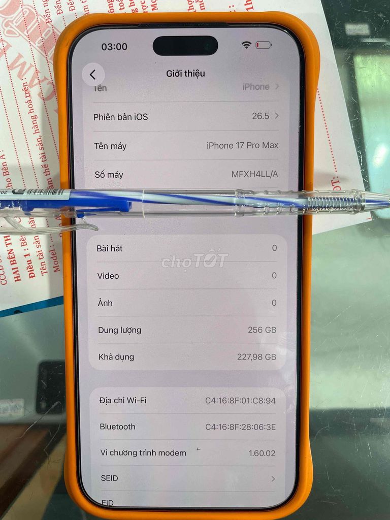 Apple iPhone 17 Pro Max 256GB Cam 100%. Mua bán Điện thoại tại Thành phố Thủ Đức Tp Hồ Chí Minh được đăng bởi Vũ Công Thức hình 1