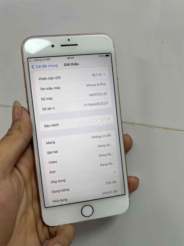 Apple iPhone 8 Plus 256GB Vàng hồng. Mua bán Điện thoại tại Thành phố Tân An Long An được đăng bởi mua xin alo no SMS hình 1