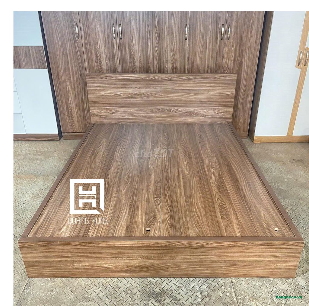 Giường ngủ Gỗ MDF Vân gỗ. Mua bán Giường, chăn ga gối nệm tại Huyện Nhơn Trạch Đồng Nai được đăng bởi Nội Thất Quang Hùng TD hình 1
