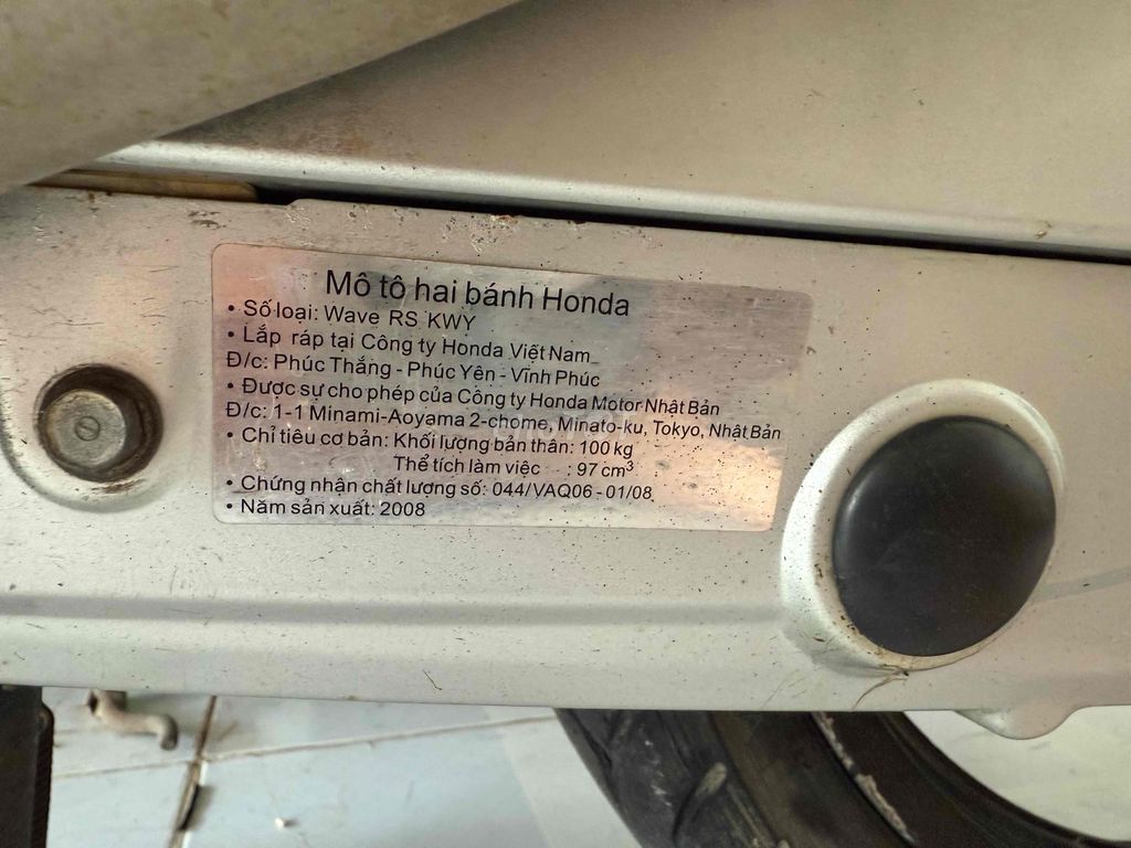 HONDA WAVE RS 100cc. mặt nạ 2 tầng. cục máy zin. Mua bán Xe máy tại Thành phố Vĩnh Long Vĩnh Long được đăng bởi Lê Công hình 8