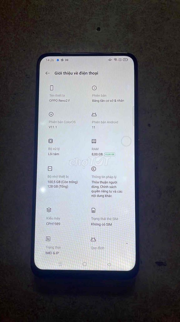 OPPO Reno2 F 128GB Trắng. Mua bán Điện thoại tại Quận 12 Tp Hồ Chí Minh được đăng bởi anh tâm hình 1