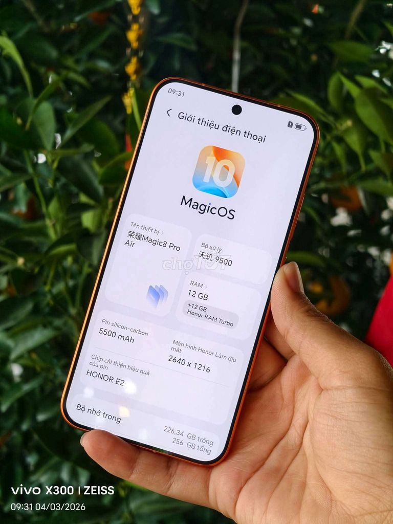 Honor magic 8 pro air 12/256 cam full box. Mua bán Điện thoại tại Quận Cẩm Lệ Đà Nẵng được đăng bởi Nguyễn Văn Linh hình 1