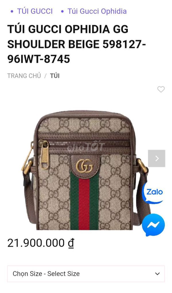 Túi gucci hàng lướt chính hãng