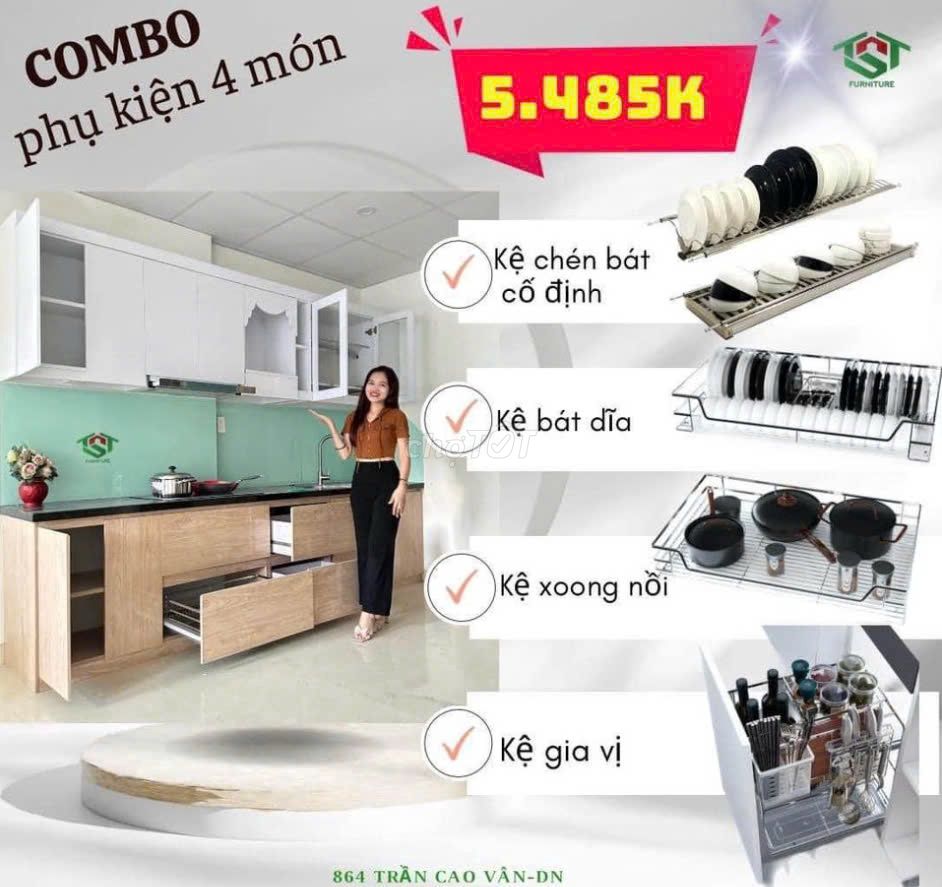 Combo 4 kệ bếp cơ bản thao tác dễ dàng cho căn bếp