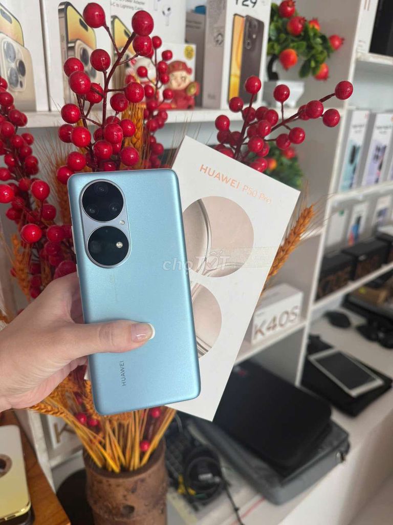 Huawei P50 Pro 256GB Xanh. Mua bán Điện thoại tại Thành phố Sóc Trăng Sóc Trăng được đăng bởi Long hình 1