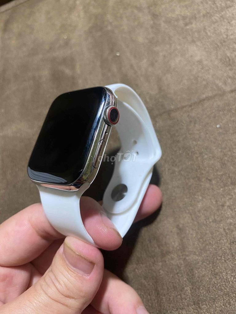 Apple watch thép s4/44mm bạc