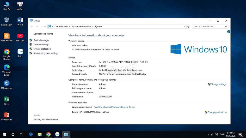 Máy tính cây i5-2400 8GB Windows 10 Pro. Mua bán Máy tính để bàn tại Quận Đống Đa Hà Nội được đăng bởi Nguyễn Dung hình 1