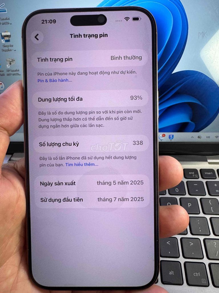 Apple iPhone 16 Pro Max 256GB Vàng 93%. Mua bán Điện thoại tại Quận 6 Tp Hồ Chí Minh được đăng bởi QUỐC THIÊN BÁN GÓP 0 ĐỒNG  hình 1