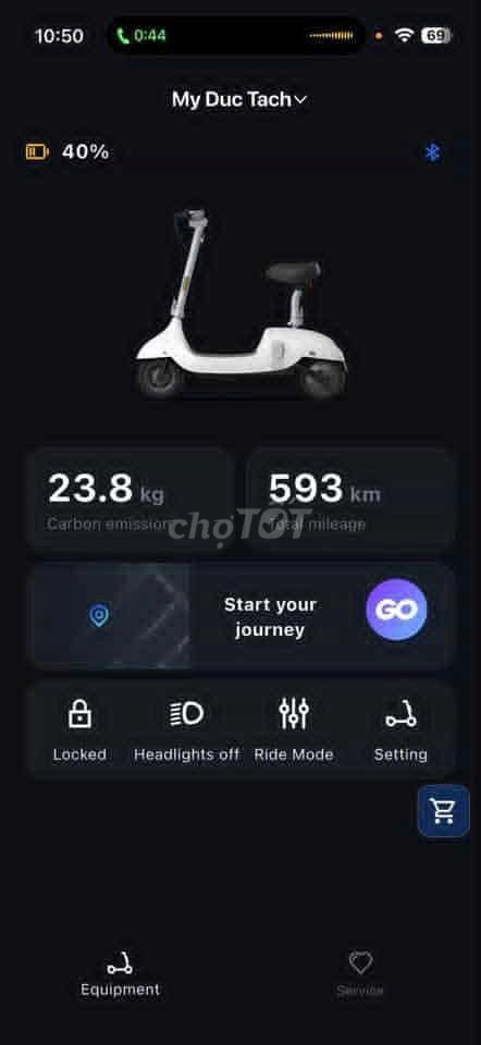 Xe điện gấp gọn OKAI EA10 màu trắng. Mua bán Xe điện tại Quận 5 Tp Hồ Chí Minh được đăng bởi Bảo Huỳnh Vĩnh hình 3