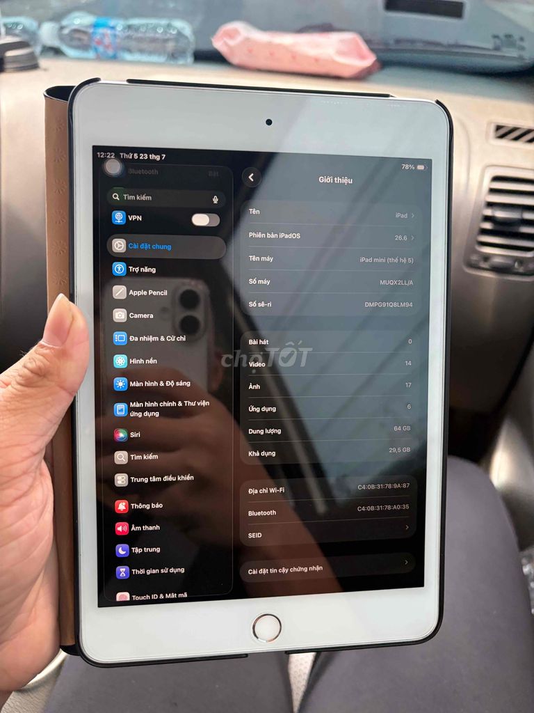 Apple iPad Mini 5 Wifi 64GB Bạc Đẹp Ken. Mua bán Máy tính bảng tại Huyện Củ Chi Tp Hồ Chí Minh được đăng bởi Quốc Thái hình 1