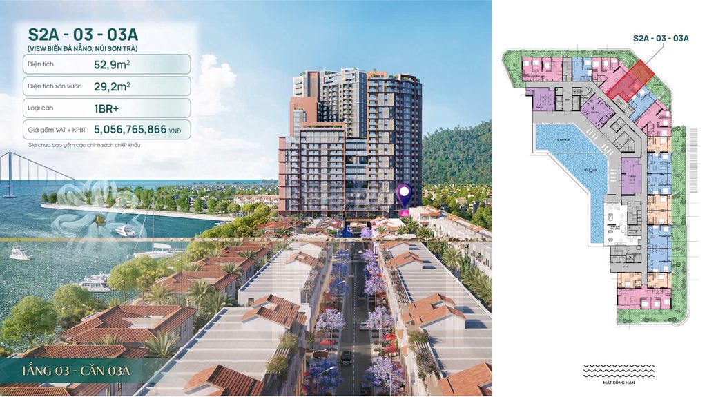 Căn hộ sân vườn Sun Symphony - diện tích 82,1m² - giá full chỉ 4 tỷ