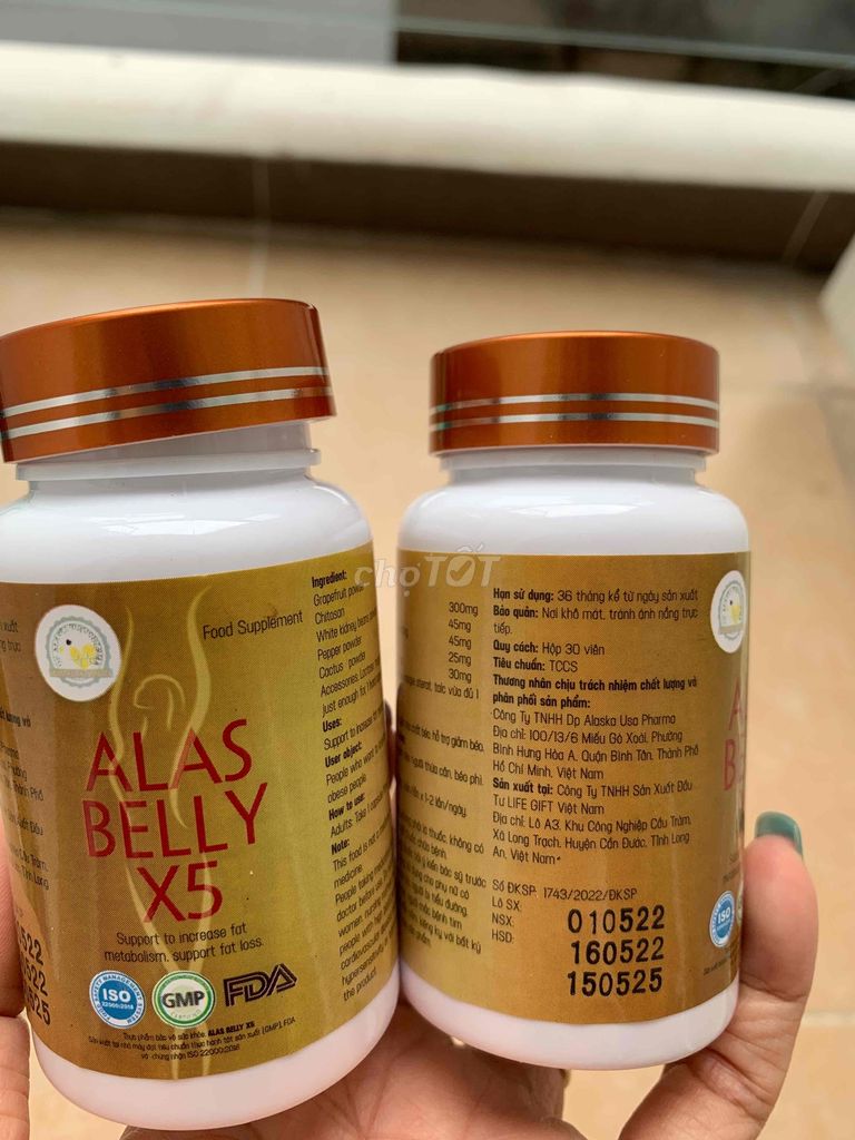 Viên uống giảm mỡ Alas Belly X5