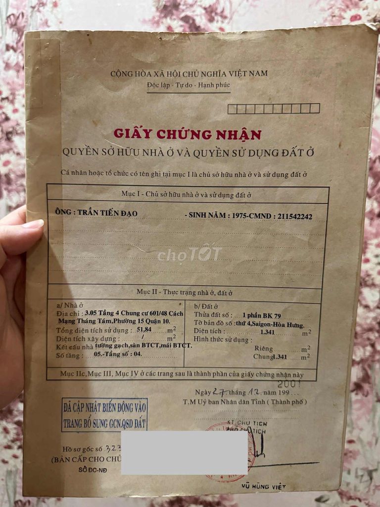 Chung cư QUẬN 10 - HẺM XE HƠI VÀO NHÀ - 52M2 Bán Hoặc Thuê
