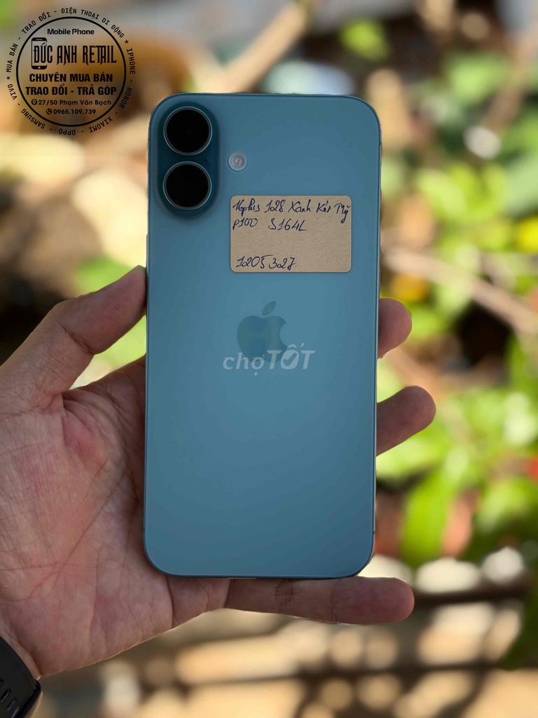 iPhone 16 Plus 128GB Xanh Mỹ Đã sử dụng. Mua bán Điện thoại tại Thành phố Buôn Ma Thuột Đắk Lắk được đăng bởi Đức Anh Retail hình 1