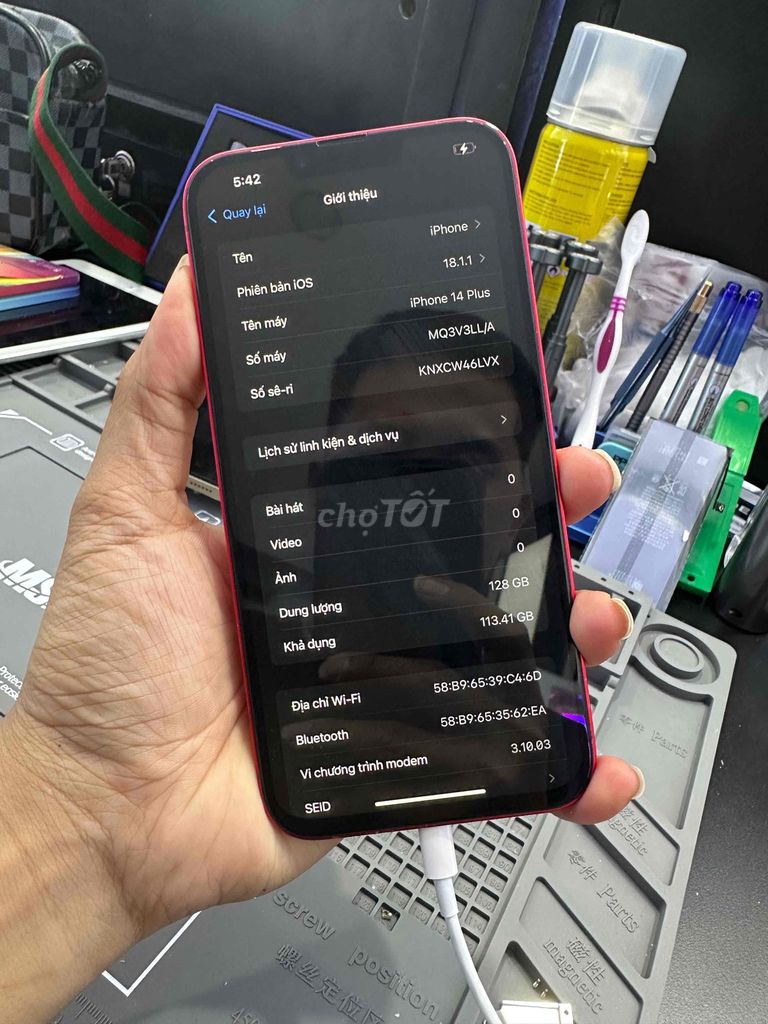 Apple iPhone 14 Plus 128GB Đỏ Mỹ. Mua bán Điện thoại tại Quận Ninh Kiều Cần Thơ được đăng bởi Thổ Địa  hình 1