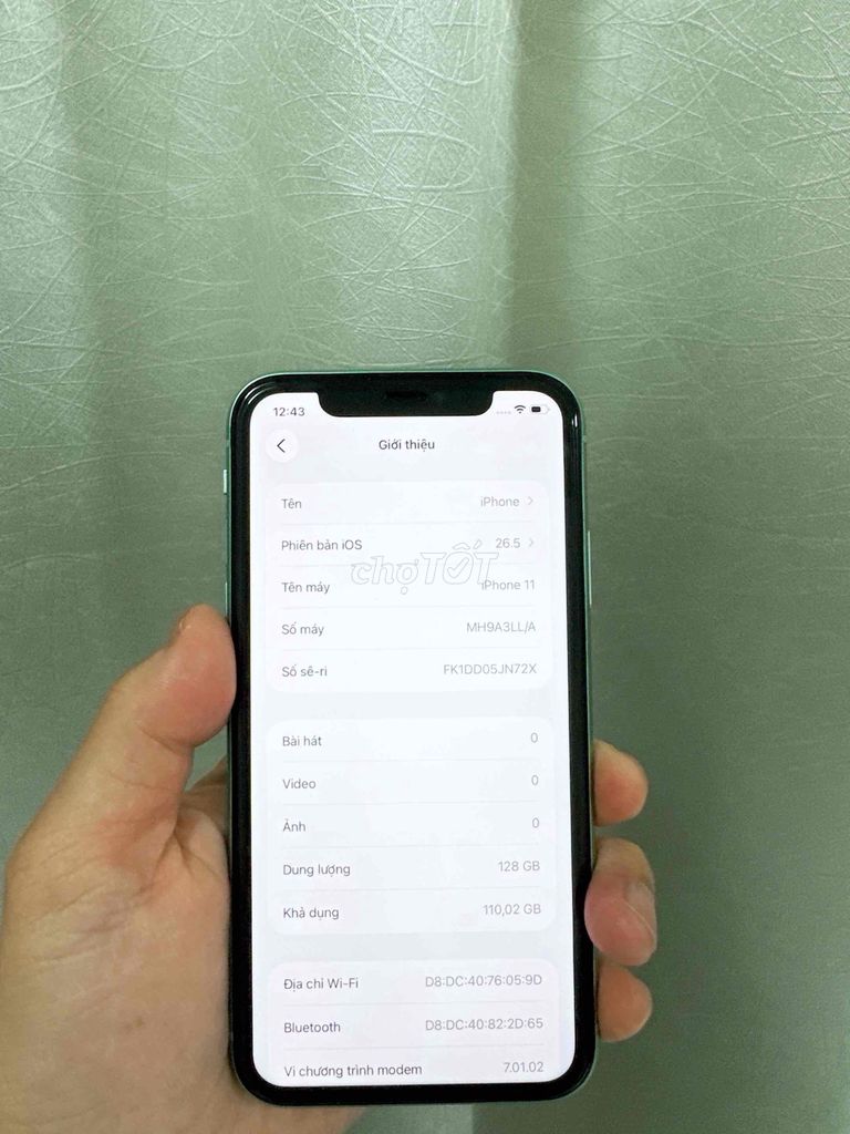 Iphone 11 128 nguyên rin đẹp leng keng bán hoặc gl. Mua bán Điện thoại tại Thành phố Đà Lạt Lâm Đồng được đăng bởi Quang Vinh hình 1