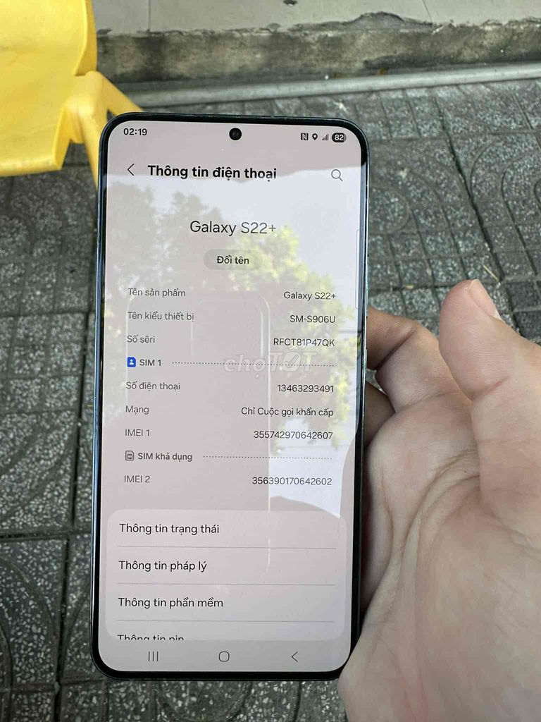 Samsung Galaxy S22+ Đen Mỹ. Mua bán Điện thoại tại Quận Cẩm Lệ Đà Nẵng được đăng bởi trần quốc dũng hình 1