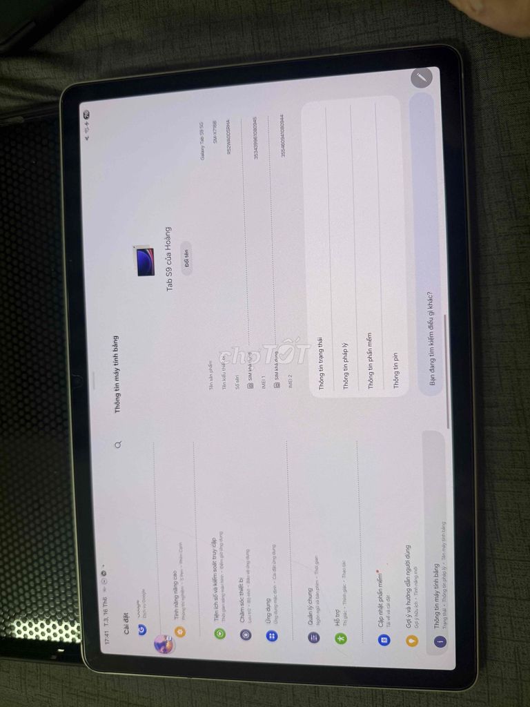Samsung Galaxy Tab S9 8GB/128GB Trắng 5G. Mua bán Máy tính bảng tại Quận Lê Chân Hải Phòng được đăng bởi Hoàng Huy hình 1