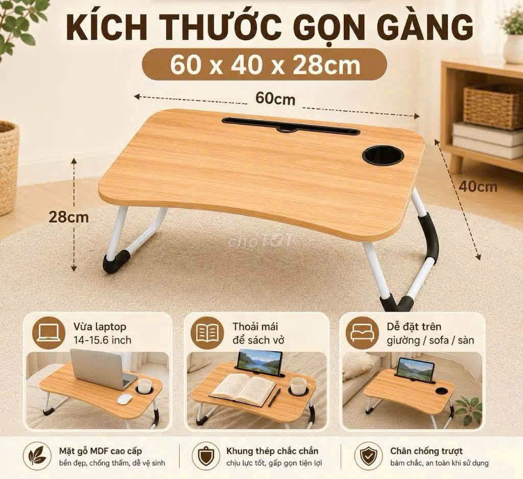 Bàn học gấp gọn Gỗ MDF, Kim loại Vàng vân gỗ. Mua bán Bàn ghế tại Quận Hà Đông Hà Nội được đăng bởi Huu Dung hình 1