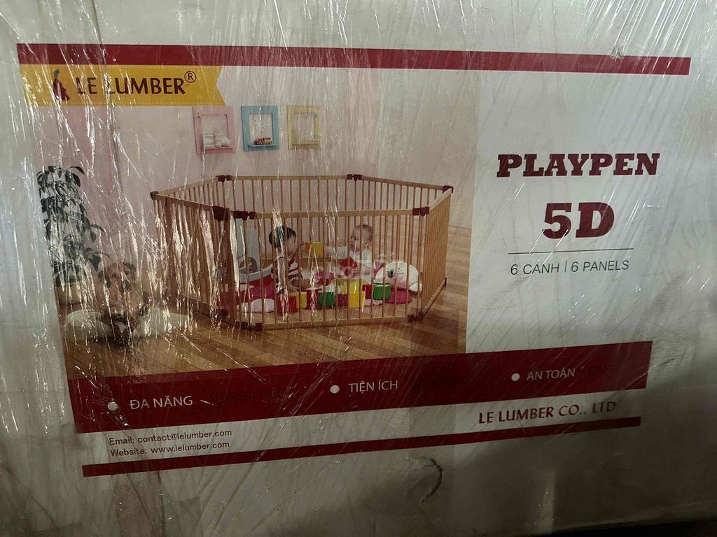 Cũi gỗ 5D Playpen Vàng gỗ 6-24 tháng. Mua bán Mẹ và bé tại Quận 12 Tp Hồ Chí Minh được đăng bởi bé chi hình 1