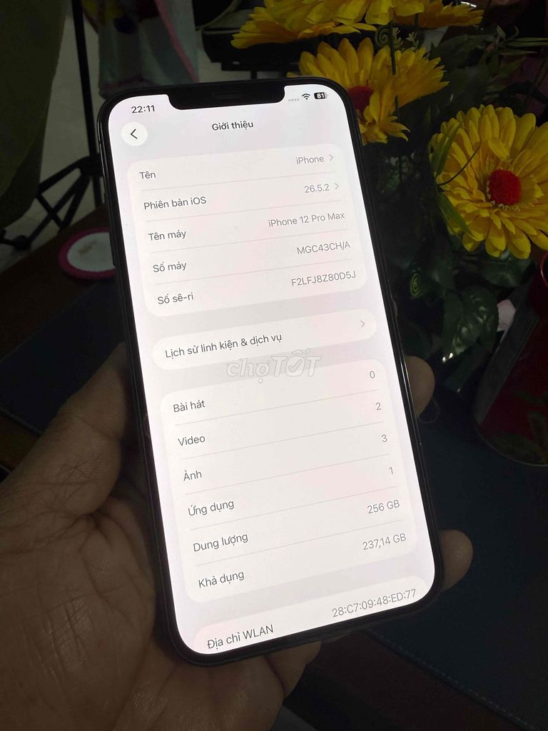 Apple iPhone 12 Pro Max 256GB Đen 99%. Mua bán Điện thoại tại Thành phố Biên Hòa Đồng Nai được đăng bởi thanh hình 1