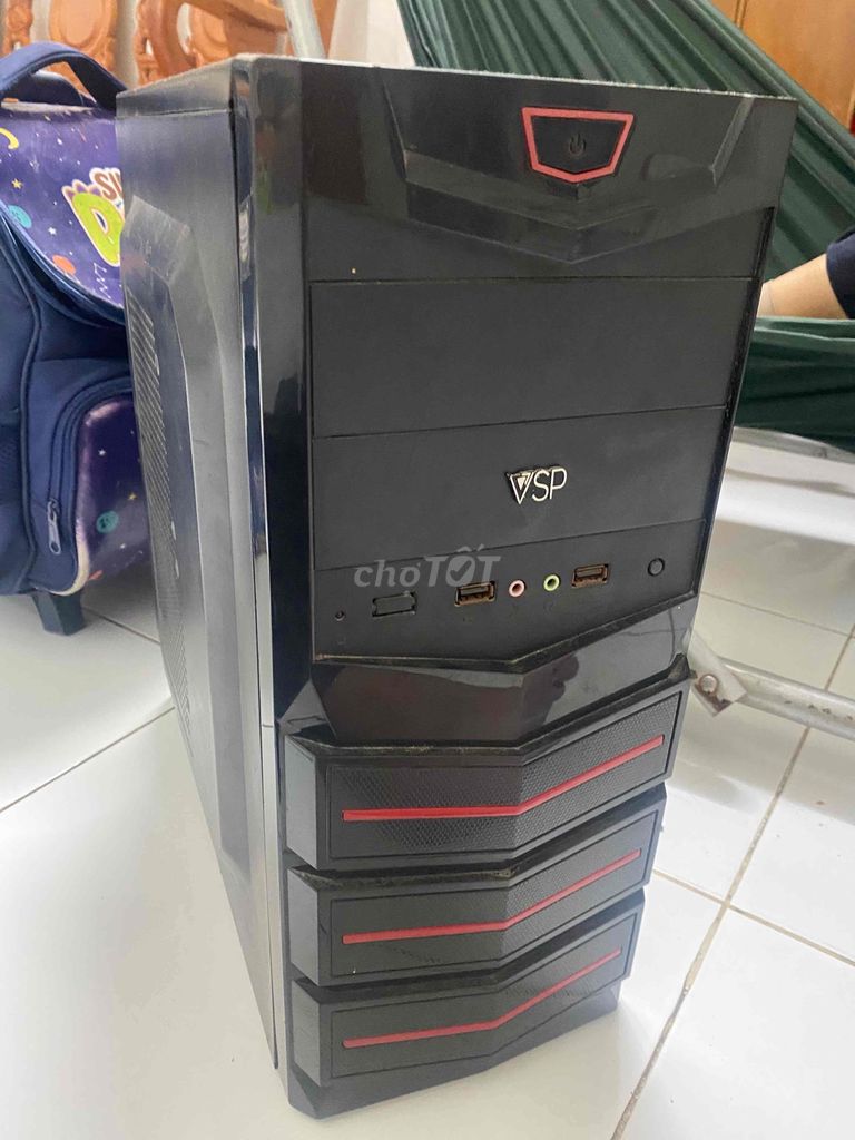 Thùng Cpu g4400 ram 4, mian giga , ssd 128