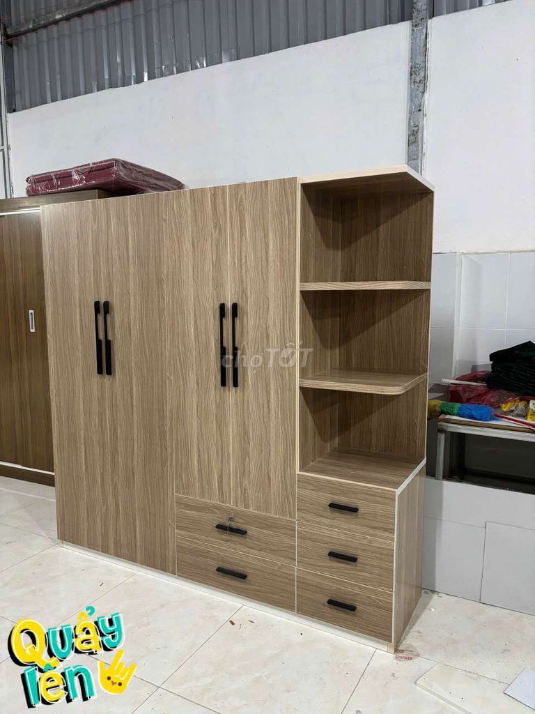 Tủ quần áo nhựa Đài Loan vân gỗ 180*180. Mua bán Tủ, kệ gia đình tại Quận 7 Tp Hồ Chí Minh được đăng bởi Nội Thất Phúc Trường An hình 1