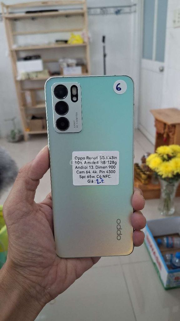 Oppo Reno6 5G 128GB Xanh. Mua bán Điện thoại tại Thành phố Thủ Dầu Một Bình Dương được đăng bởi TTMobileBD hình 1