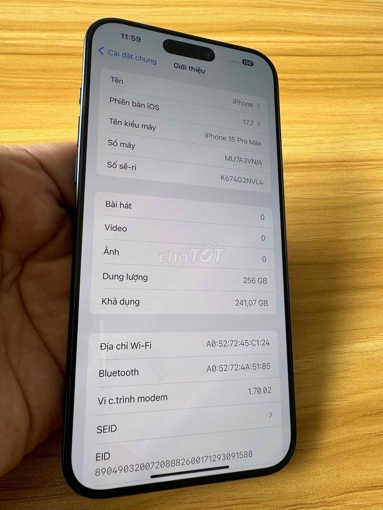 Iphone 15 Pro Max 256gb Blue VN nguyên hộp như mới